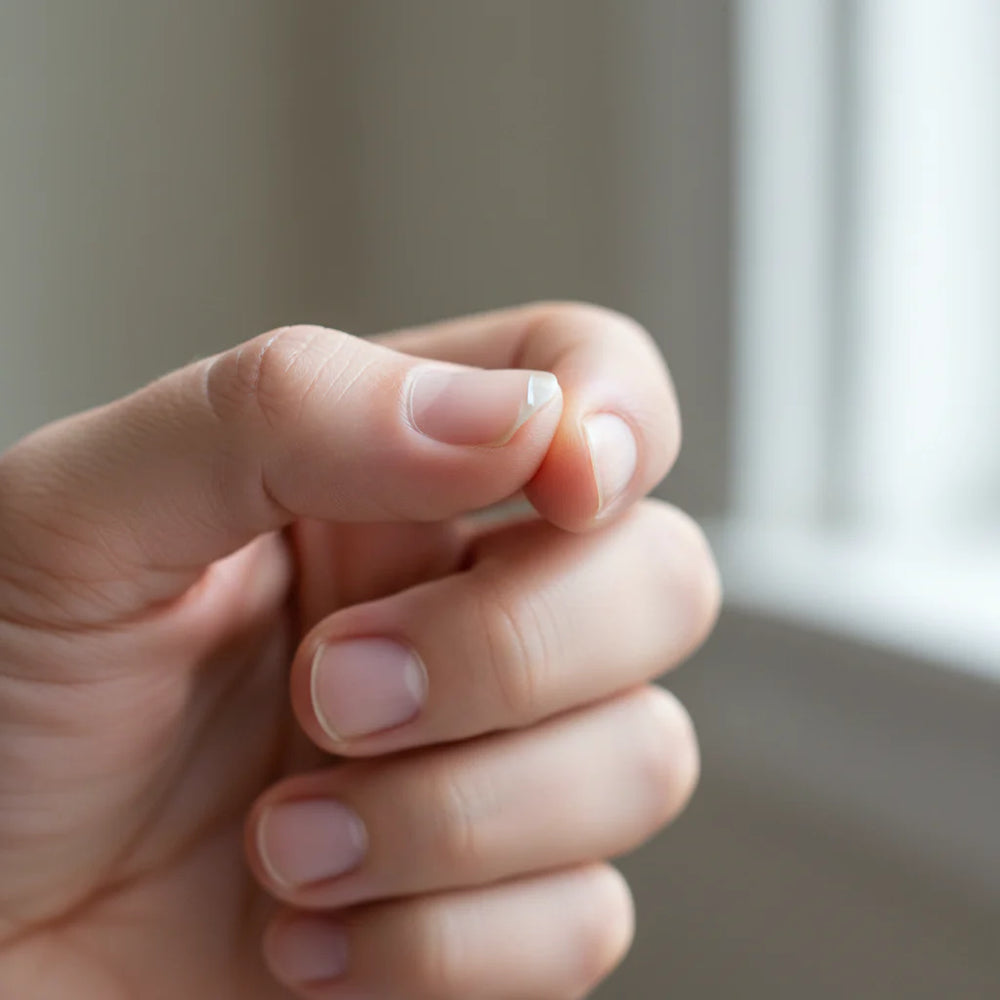 Your nail starts lifting or separating from the nail bed.