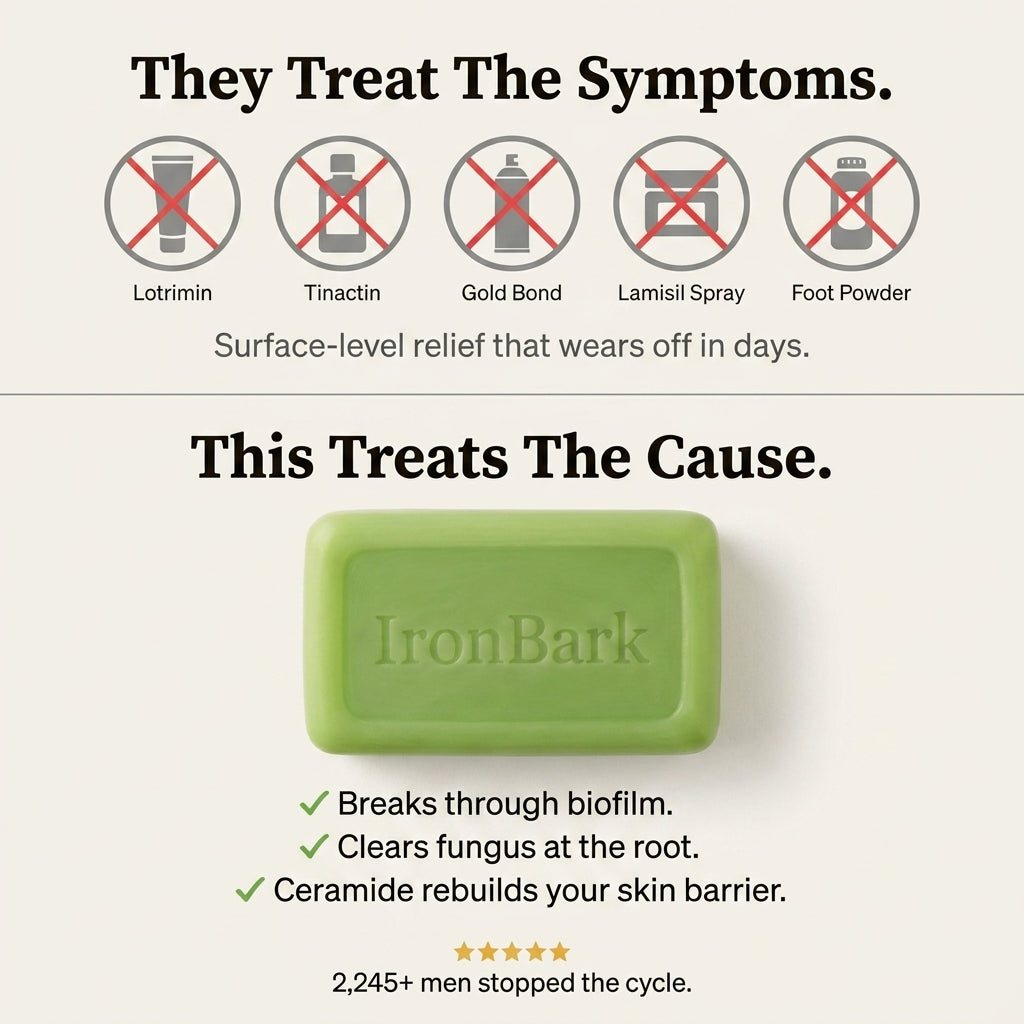 IronBark Tea Tree Antifungal Bar – Clears Athlete's Foot From the Root and Stops It Coming Back